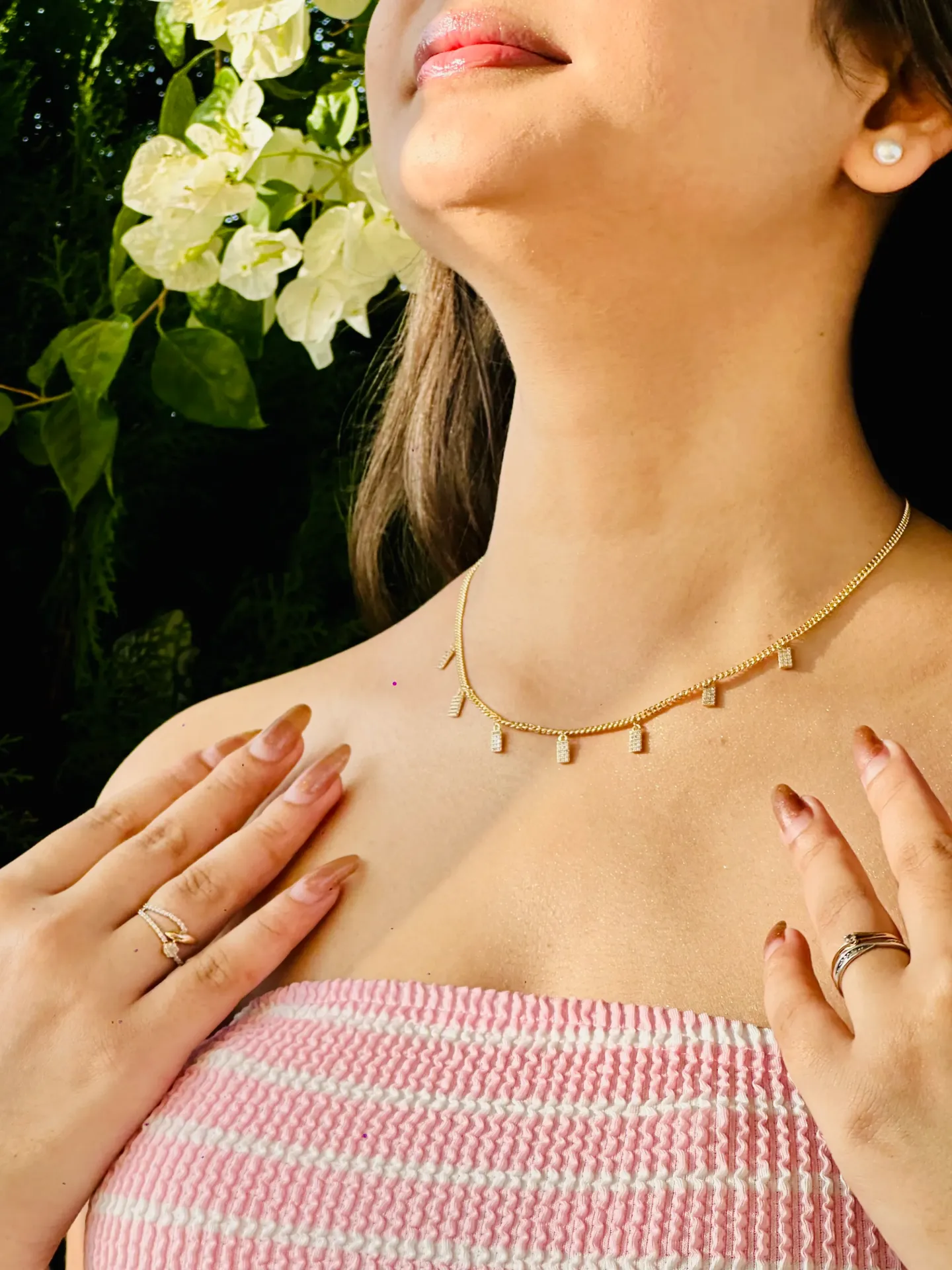 Dainty Dangle Charm Choker