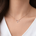 Trio Charm Chevron Necklace